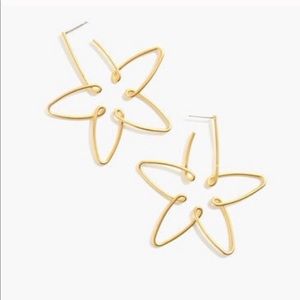 Madewell flower hoop statement earrings